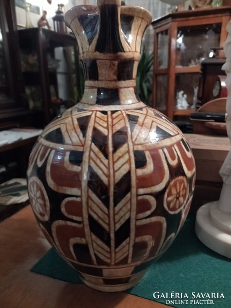 Large 40 cm, hand-painted, flawless, antique floor vase