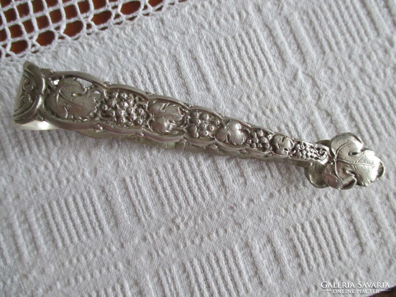 Museum antique silver sugar tongs with Austrian import mark between 1902 and 1918