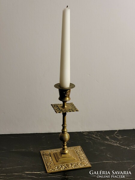 Copper candle holder 10x10x19cm