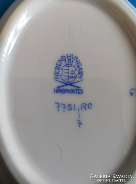 Herendi porcelán Rothschild mintás 2 darab gyűrűtartó tálka