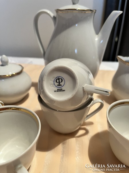 CP Colditz GDR porcelán 6 sz. kávéskészlet hiányos állapotban