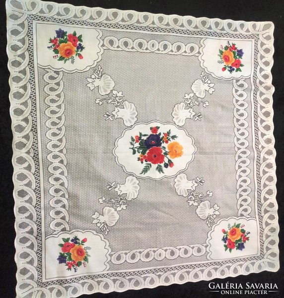 Large machine lace tablecloth 115x115cm