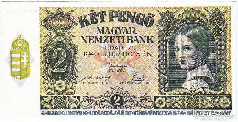 Magyarország 2.pengő REPLIKA 1940 UNC