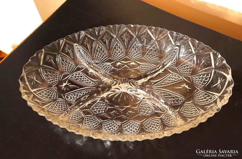 Crystal bowl, divided tray, centerpiece