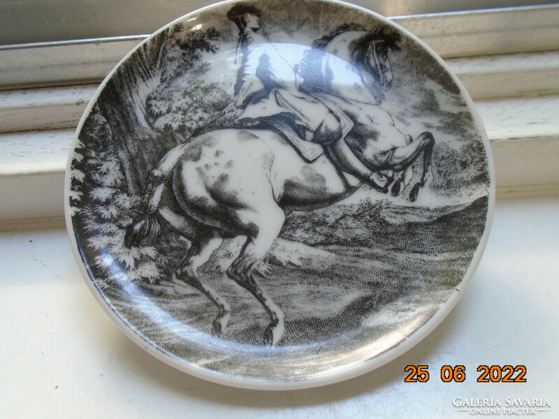 Equestrian school etching after j.E.Ridinger(1698-1767) decorative bowl
