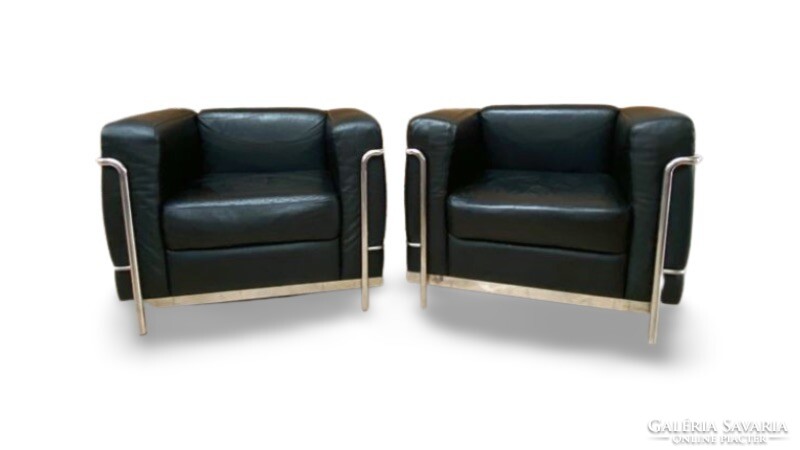 Le Corbusier LC2 fotel párban bőr