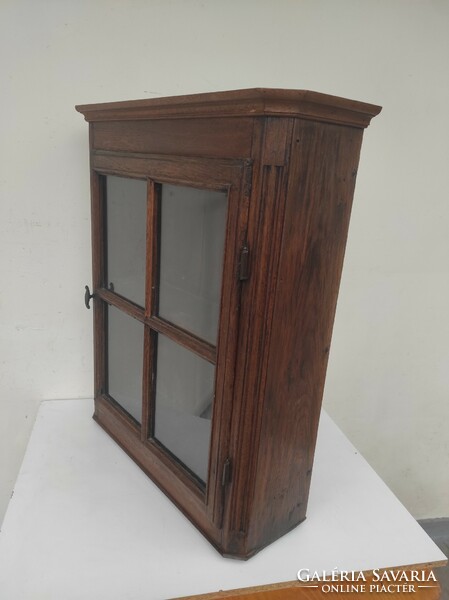 Antique baroque patina hardwood xix. Early century furniture glass wall display case 823