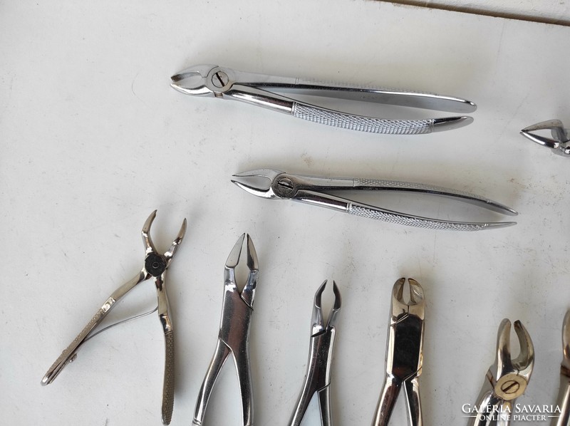 Antik fogorvosi orvosi fogászati eszköz 18 darab fogász szerszám 637