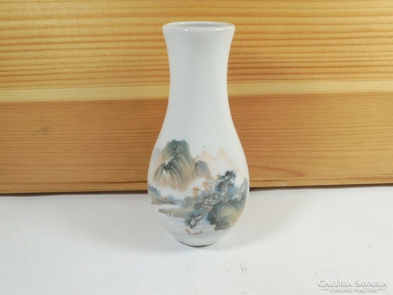 Retro old painted porcelain vase - 10.5 cm high