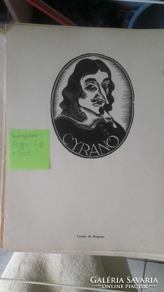 MOLNÁR C. PÁL: Cyrano de Bergerac 30 db fametszet (francia irodalom, könyvillusztráció grafika)