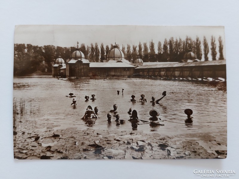 Régi képeslap 1926 Hévíz gyógyfürdő tórészlet fotó levelezőlap