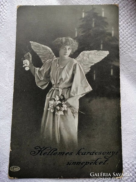 Antik képeslap 1915-karácsonyi üdvözlőlap