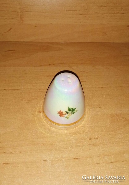 Luster glazed porcelain salt shaker 5.5 cm (8/k)