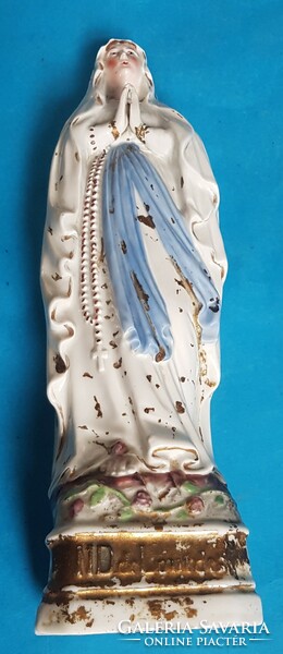 Lourdes-i szűz Mária , festett  porcelán