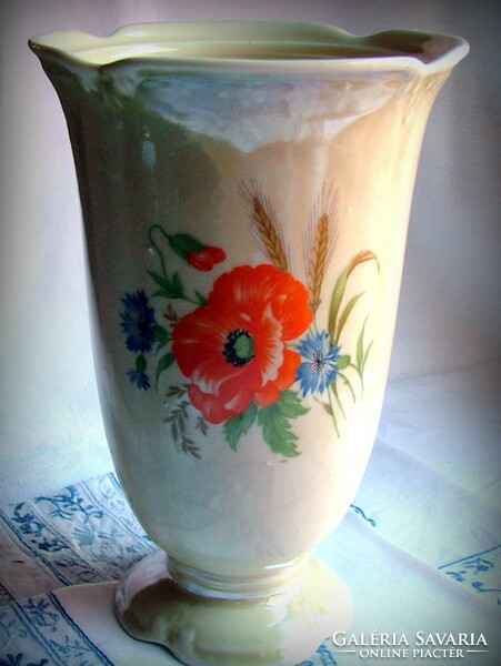 Drasche vase with field flower decoration