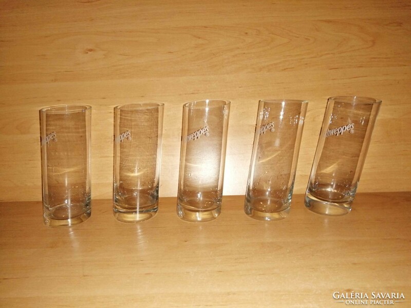 Schweppes slanted glass 5 pcs in one (8/k)
