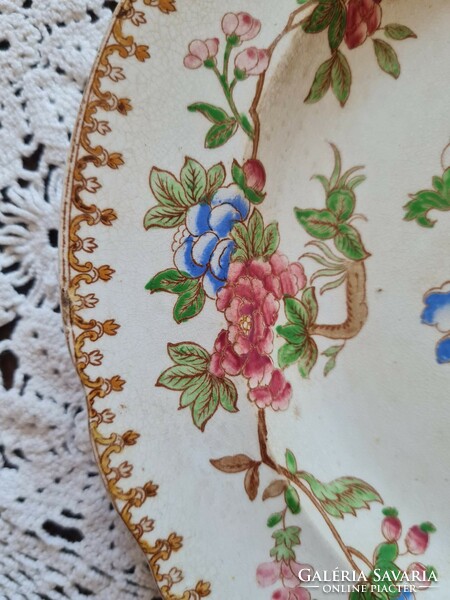 Extremely rare polychrome antique faience Copeland & Garrett plate - at least 175 years old!!!