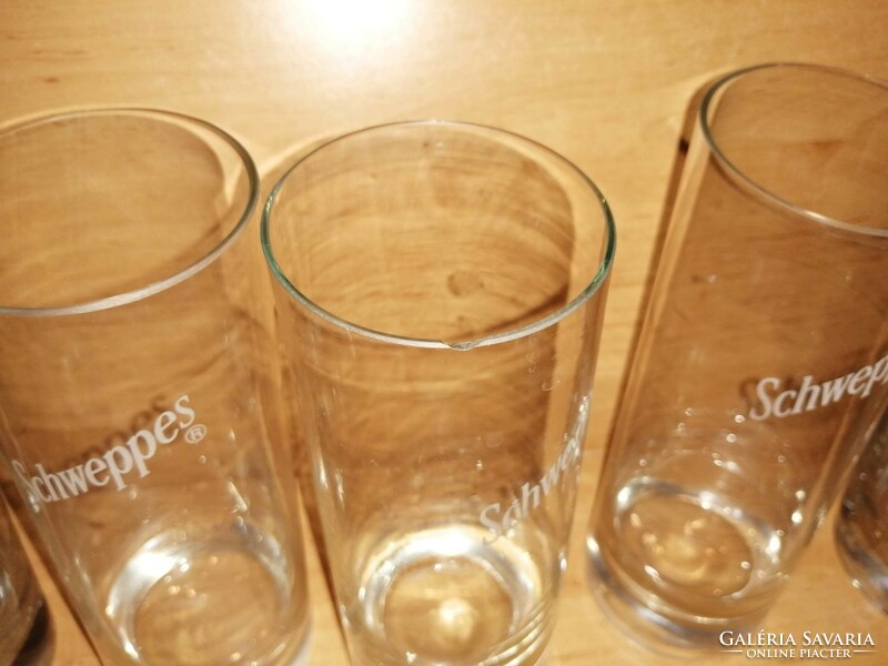 Schweppes ferde üveg pohár 5 db egyben (8/K)