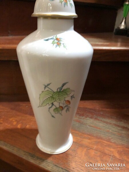 Herendi porcelán váza, hibátlan, 32 cm-es, ajándéknak.Hecsedli mintás