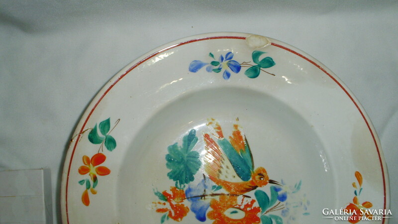 Old wall plate with birds, plate