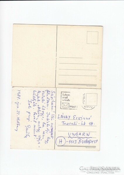 Romai restaurant advertisement, postage stamp and a written one, 2 in one, 1981
