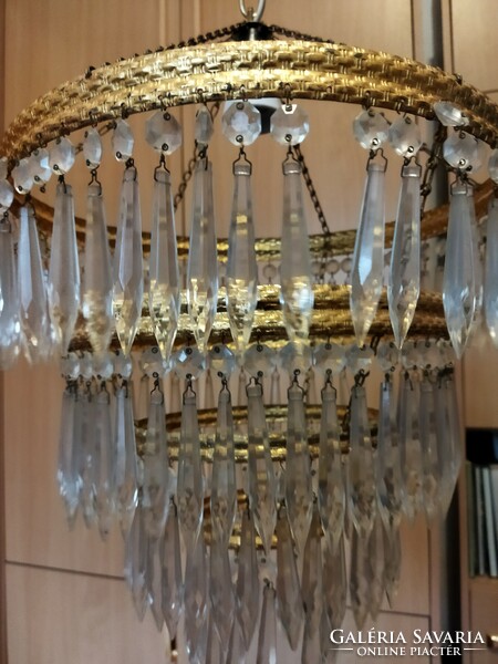Ceiling glass chandelier Czech