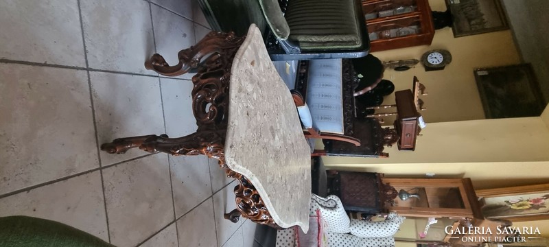 Gyönyörű barokk rokkoko szalon asztal márványlappal