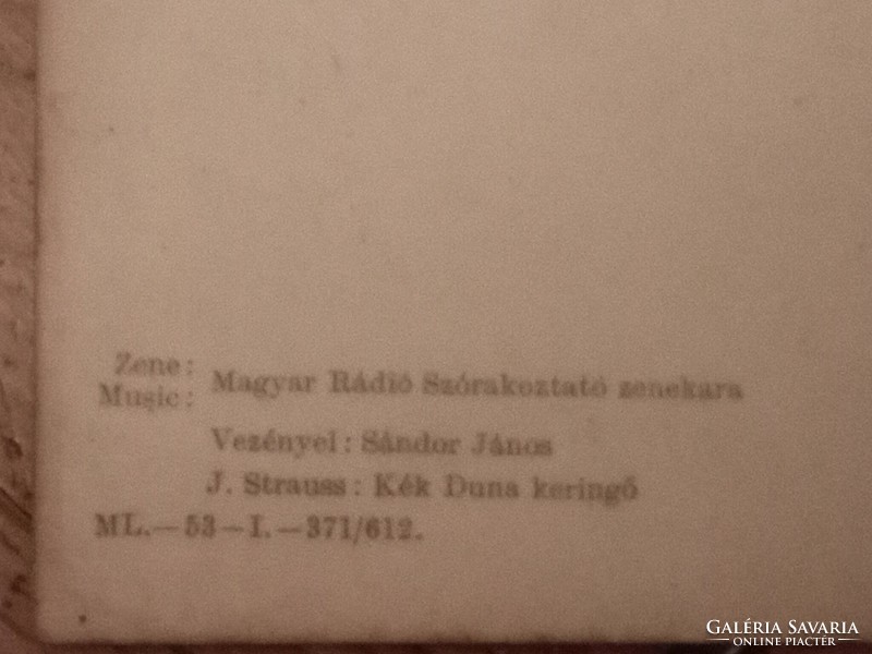 Colorvox 45 Budapest képeslap hanglemez - Kék Duna keringő