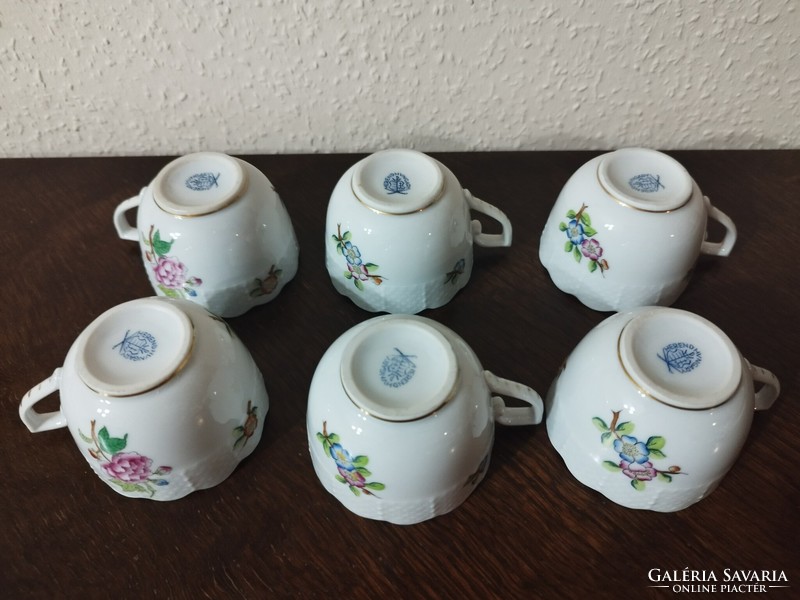 Herend Eton patterned coffee set for 6 people
