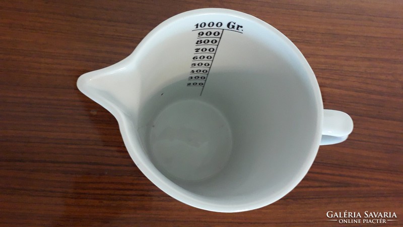Old zsolnay porcelain white pharmacy measuring cup measuring cup pitcher 15 cm