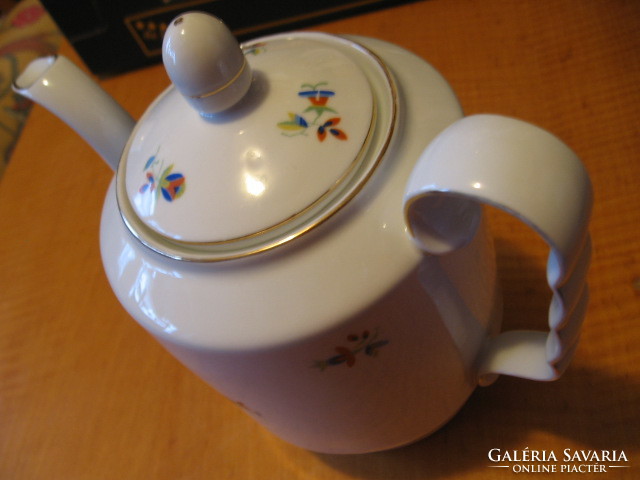 Antique rfh sudetenland art deco small floral teapot