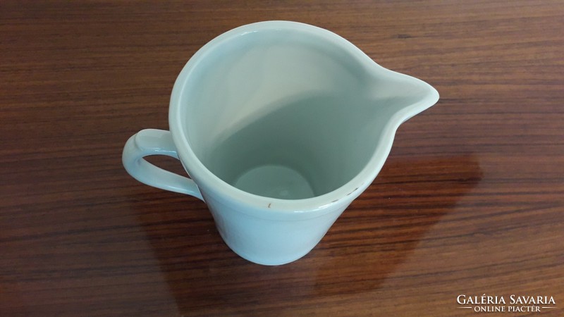 Régi Zsolnay porcelán fehér patikai mérőkancsó mérce mérőedény kancsó 13 cm