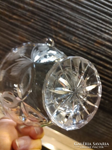 Beautiful bowl crystal glass bowl and glass spoon dipping vessel