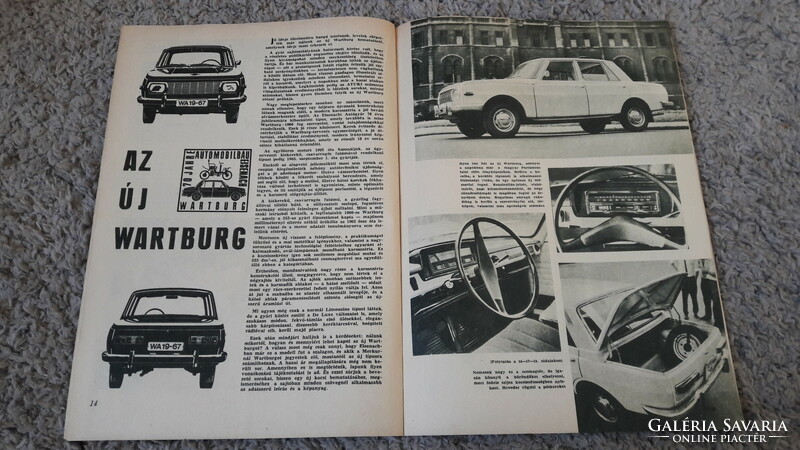 Autó-motor 1966.08. új  Wartburg 353 ,retro reklám, old timer