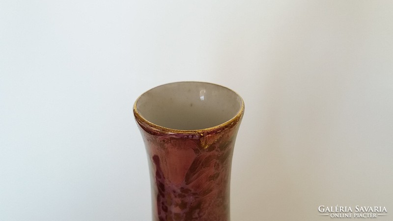 Old raven house porcelain vase purple retro design 25.5 Cm