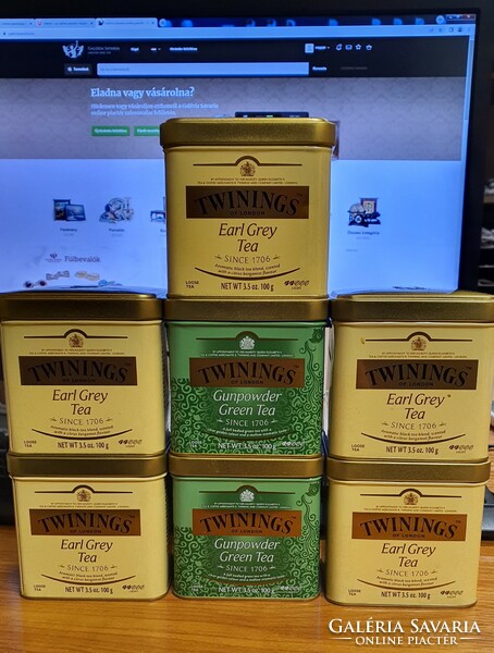 Twinings metal tea boxes with lids 7 pcs