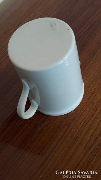 Old zsolnay porcelain white pharmacy measuring cup measuring cup pitcher 13 cm