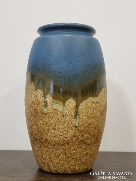 Jasba német fat lava kerámia váza 28 cm -'70s