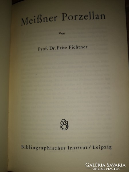 Meissner porcelain fichtner, prof. fritz. Dr.