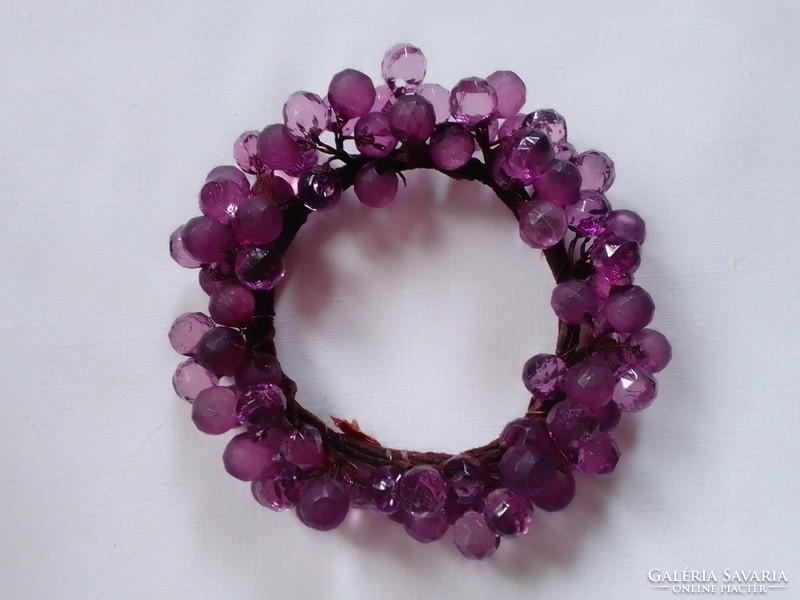 Amethyst crystal color acrylic polished beads berry wreath ornament decoration festive door decoration