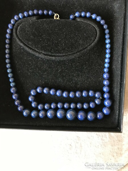 Lápis lapis lazuli necklace with rubber bracelet