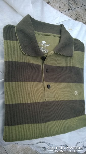 Reymo men's shirt sweater with collar, green color, fashionable, good piece