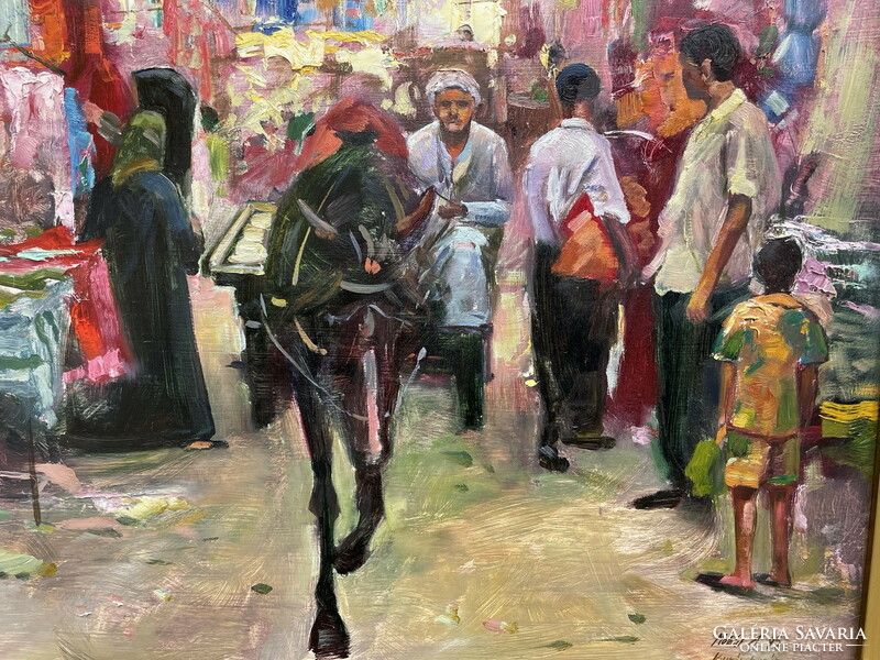Arnóti m. A.: Cairo bazaar 1995 62x81cm!!