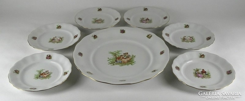 Polish jarolina porcelain cake set marked 1L653