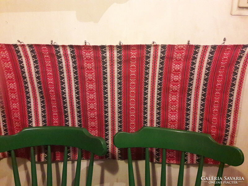 Old retro striped three-color folk pattern hand-woven wall protector approx. 330x63 cm