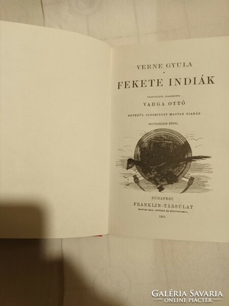 Verne Gyula- Fekete Indiák! Reprint!