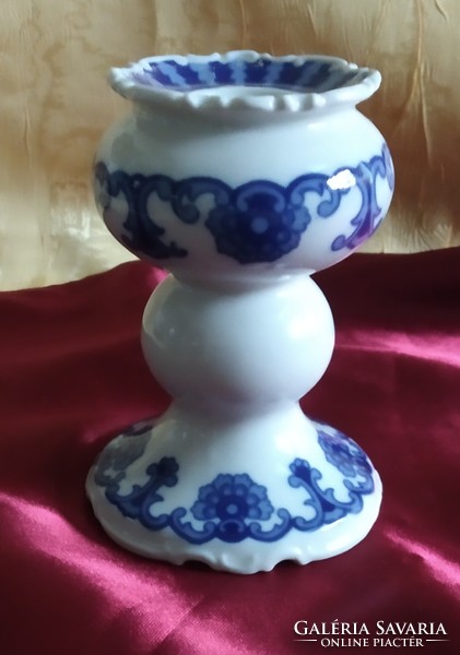 Wallendorf cobalt blue porcelain candle holder 11 cm