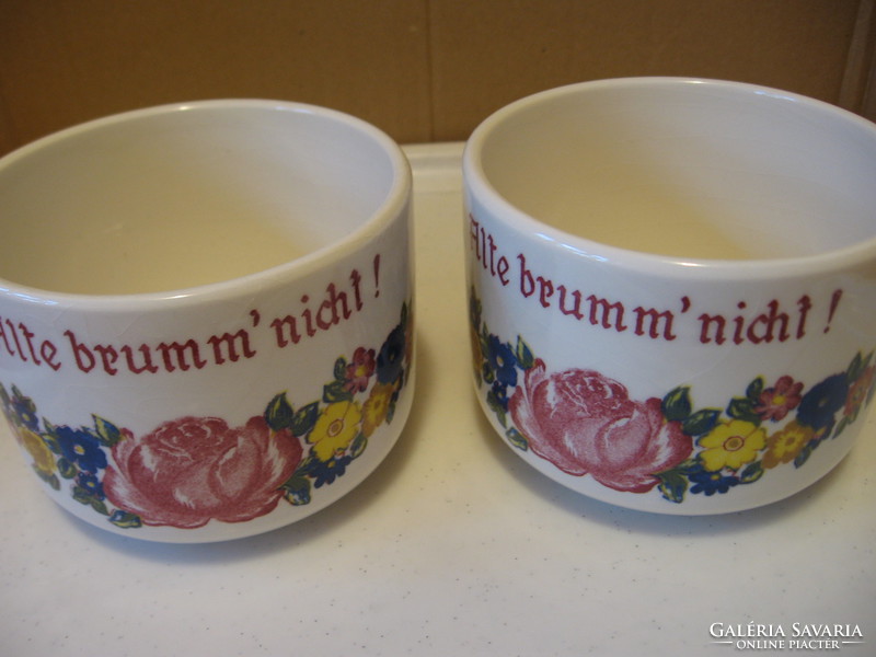 2 db egyben  rózsás leveses, műzlis, teás csésze , koma bögre Schramberg SMF Alte Brumm nicht