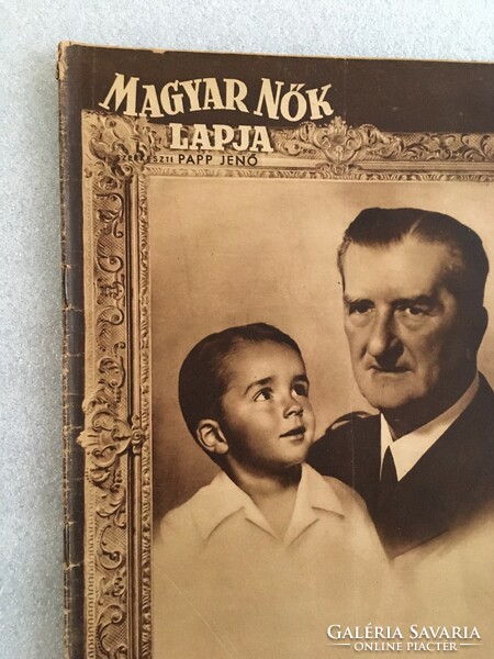 Hungarian women's magazine, December 1, 1943, V. Year 34. Number​​ - front page: Miklós Horthy and his grandson