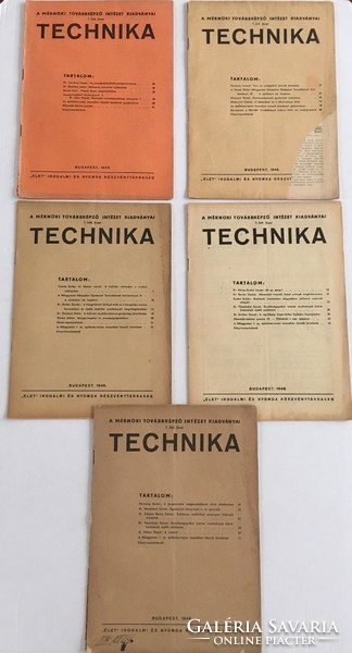 Technika - the magazine of the Hungarian engineer 1944/9, 25th volume